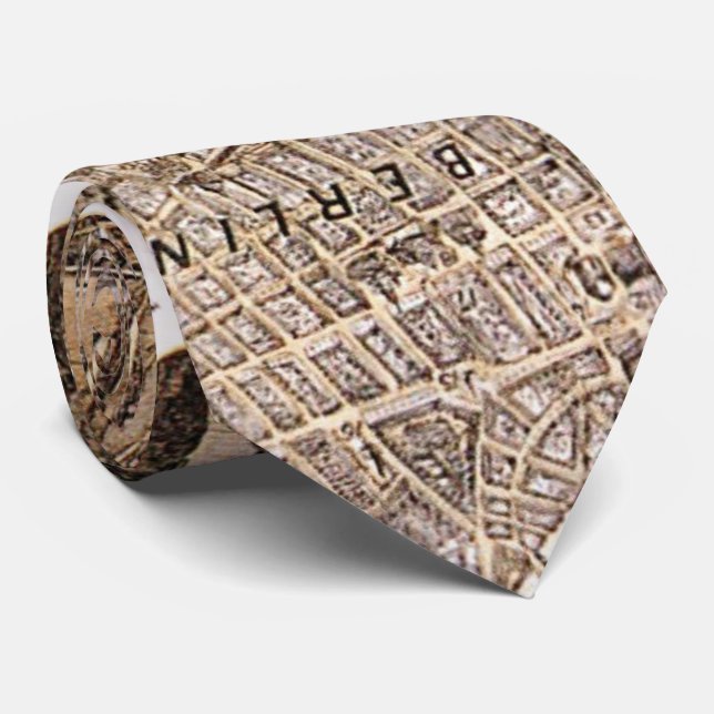 Vintage Map of Berlin Germany (1870) Tie (Rolled)