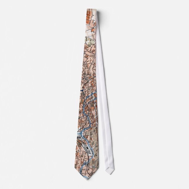 Vintage Map of Berlin Germany (1894) Tie (Front)