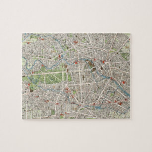Vintage Map of Berlin Germany (1905) Jigsaw Puzzle