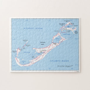 Vintage Map of Bermuda (1976) Jigsaw Puzzle