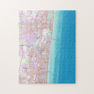 Vintage Map of Boca Raton Florida (1962) Jigsaw Puzzle