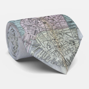 Vintage Map of Boston Massachusetts (1870) Tie
