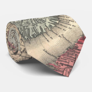 Vintage Map of Boston Massachusetts (1871) Tie