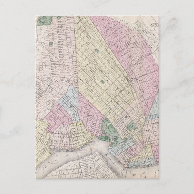 Vintage Map of Brooklyn (1873) Postcard (Front)