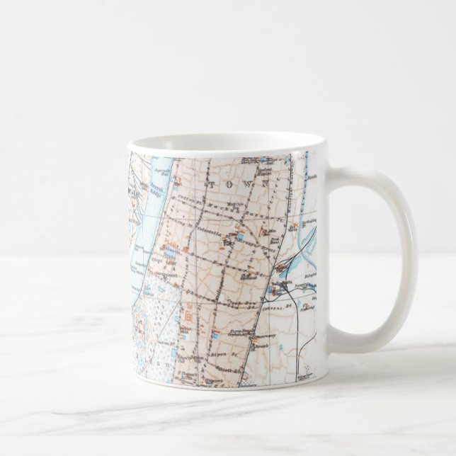 Vintage Map of Calcutta India (1914) Coffee Mug (Right)