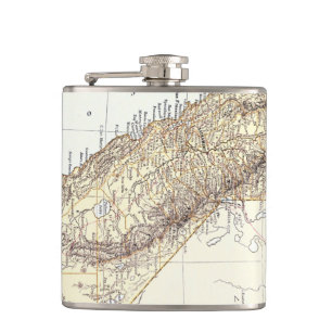 Vintage Map of California (1878) Hip Flask