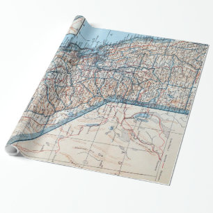 Vintage Map of California (1921) Wrapping Paper