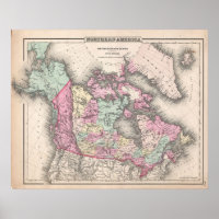 Vintage Map of Canada (1857)
