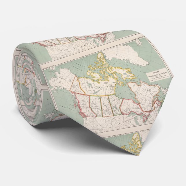 Vintage Map of Canada (1915) Tie (Rolled)