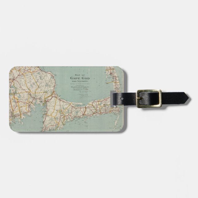 Vintage Map of Cape Cod (1917) Luggage Tag (Front Horizontal)