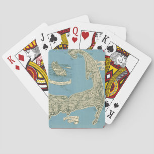 Vintage Map of Cape Cod (1945) Playing Cards