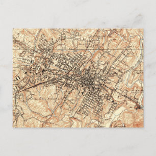 Vintage Map of Charlottesville Virginia (1960) Postcard