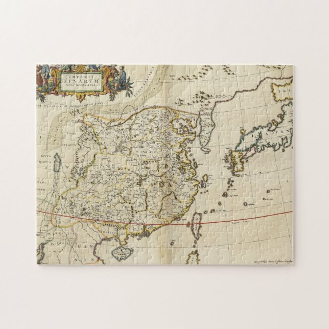 Vintage Map of China | 1662 Jigsaw Puzzle (Horizontal)