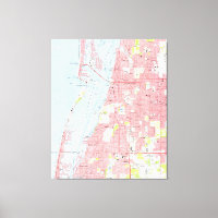 Vintage Map of Clearwater Florida (1974)