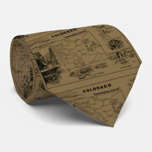 Vintage Map of Colorado (1912) - Tan Tie