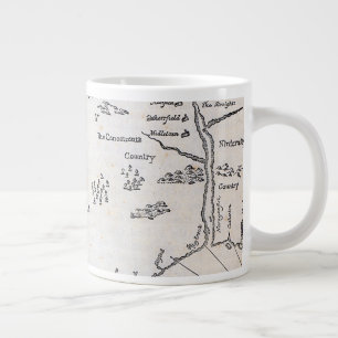 Vintage Map of Connecticut Large Coffee Mug