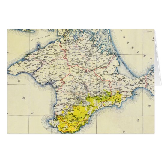 Vintage Map of Crimea (1922) Card
