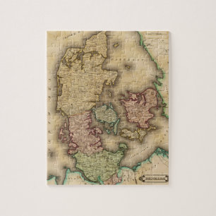 Vintage Map of Denmark (1831) Jigsaw Puzzle