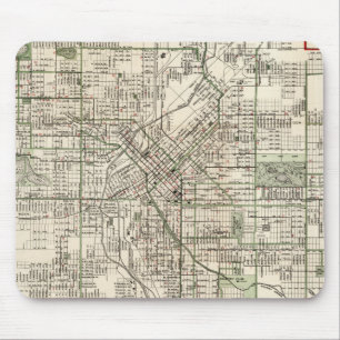 Vintage Map of Denver Colorado (1920) Mouse Mat