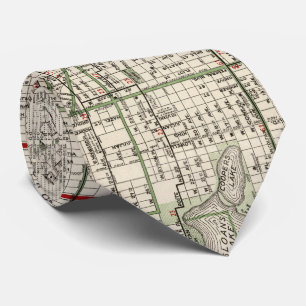 Vintage Map of Denver Colorado (1920) Tie
