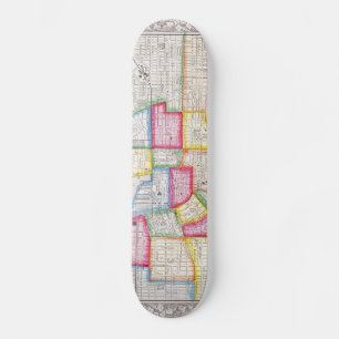 Vintage Map of Downtown Baltimore (1860) Skateboard