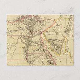 Vintage Map of Egypt (1832) Postcard