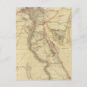 Vintage Map of Egypt (1832) Postcard