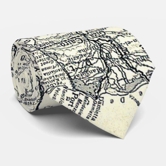 Vintage Map of Egypt (1911) Tie (Rolled)