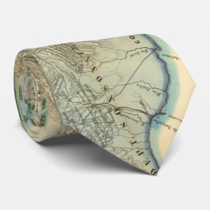 Vintage Map of El Salvador (1858) Tie