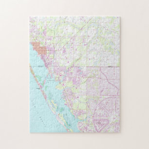 Vintage Map of Englewood & Grove City FL (1956) Jigsaw Puzzle