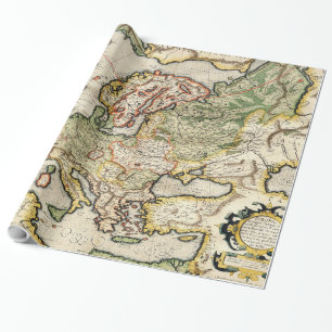 Vintage Map of Europe (1596) Wrapping Paper