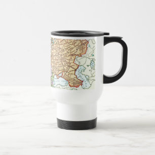 Vintage map of Europe colourful pastels Travel Mug