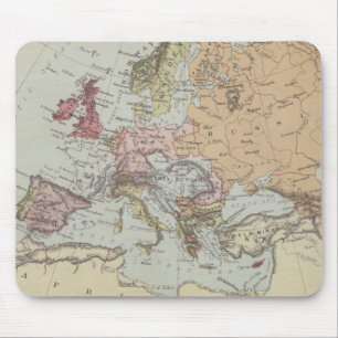 Vintage Map of Europe Mouse Mat