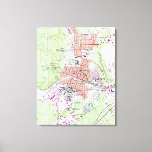 Vintage Map of Flagstaff Arizona (1962) Canvas Print