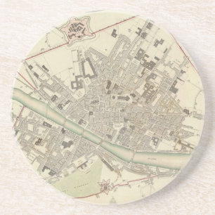 Vintage Map of Florence Italy (1835) Coaster