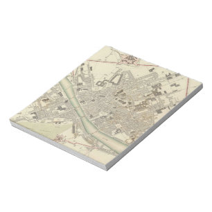 Vintage Map of Florence Italy (1835) Notepad