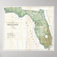 Vintage Map of Florida (1853)