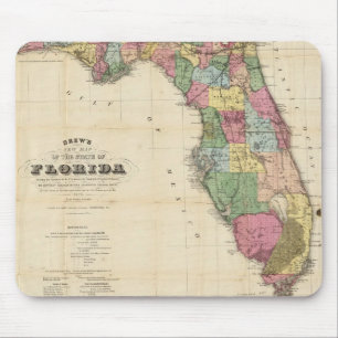 Vintage Map of Florida (1870) Mouse Mat