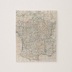 Vintage Map of France (1799) Jigsaw Puzzle