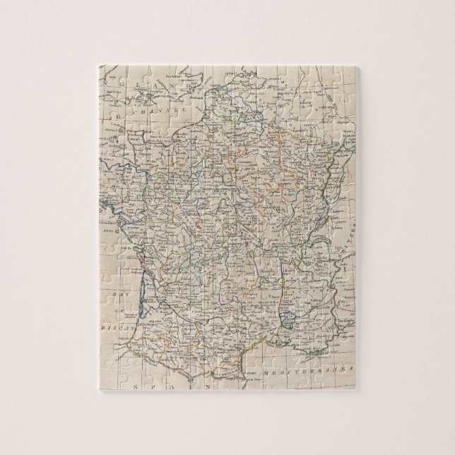 Vintage Map of France (1799) Jigsaw Puzzle (Vertical)