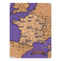 Vintage Map of France