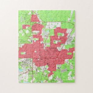 Vintage Map of Gainesville Florida (1966) 2 Jigsaw Puzzle