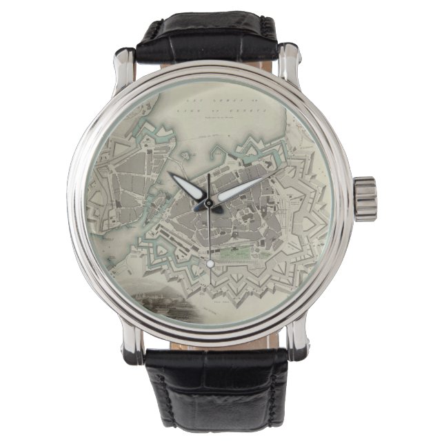 Vintage Map of Geneva (1841) Watch (Front)