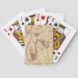 Vintage Map of Gettysburg and Vicinity, July 1863 Playing Cards