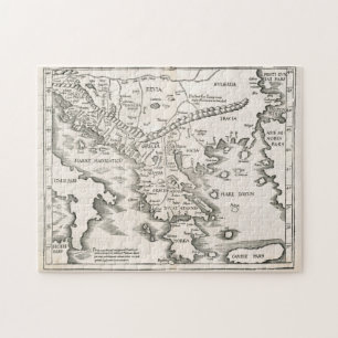 Vintage Map of Greece (1525) Jigsaw Puzzle