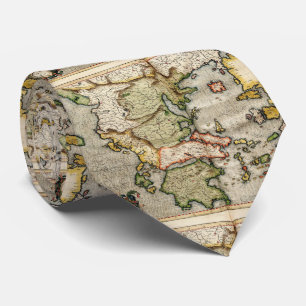 Vintage Map of Greece (1596) Tie