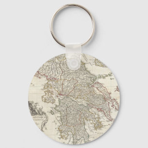 Vintage Map of Greece (1794) Key Ring