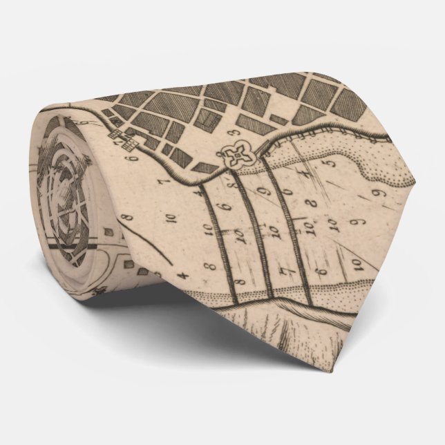Vintage Map of Havana Cuba (1758) Tie (Rolled)