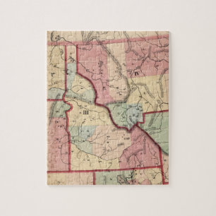 Vintage Map of Idaho (1866) Jigsaw Puzzle