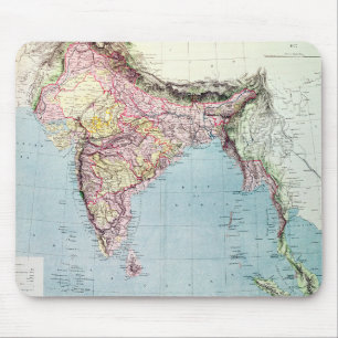 Vintage Map of India 1877 Mouse Mat